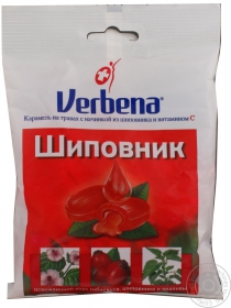 Льодяники Verbena Шипшина з вітаміном С 60г