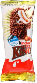 Вафлі Kinder Maxi King в молочно-Шоколадній глазурі та подрібленим горіхом 28г