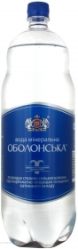 Вода Оболонская сильногазированная пластиковая бутылка 2000мл Украина