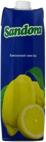 Нектар Сандора лимонный неосветленный пастеризованный 1л Украина
