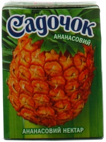 Нектар Садочок ананасовый неосветленный пастеризованный 200мл Украина