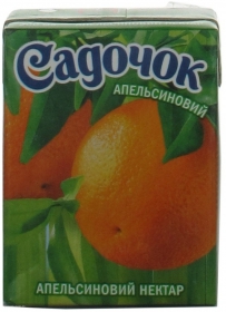 Нектар Садочок апельсиновый неосветленный стерилизованный 200мл Украина