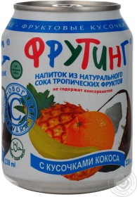 Напиток Фрутинг с соком тропических фруктов 238мл Россия