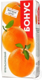 Напиток Бонус соковый апельсиновый 950мл Украина