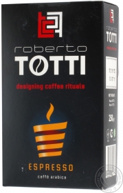 Кава мелена Roberto Totti Еспрессо вакуумна упаковка 250г