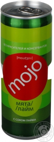 Напій сильногазований безалкогольний Мята-Лайм Mojo 0,25л