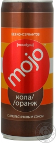 Напій сильногазований безалкогольний Кола-Оранж Mojo 0,25л
