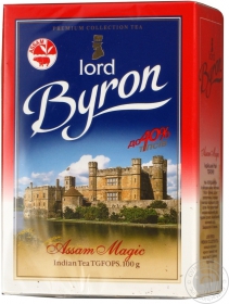 Чай чорний листовий Ассам Lord Byron 100г