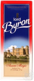Чай чорний Ассам Lord Byron пакет з/я 1,8г*25шт