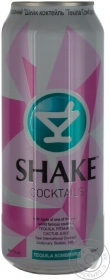 Напій сильногазований слабоалкогольний Shake Текіла Сомбреро 0,5л