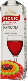 Вино червоне сухе Бахус Ізабелла 10-13% т/п 1л