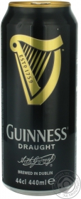 Пиво Guinness Draught темное 4.2% 440мл Ирландия