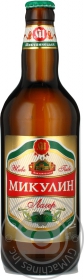 Пиво світле Микулин Микулинецьке Lager фірмова пляшка 0,5л