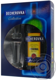 Настоянка Becherovka 38% сувенірна упаковка 0,7л