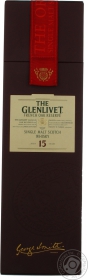 Віскі The Glenlivet single malt 40% 15років в шкіряній коробці 0,7л