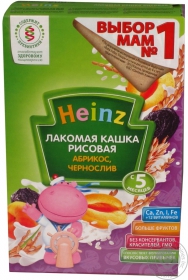 Каша детская Хайнц рисовая с абрикосом и черносливом 200г Россия