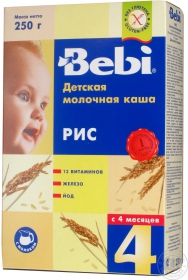 Каша детская молочная Беби рисовая 250г Словения