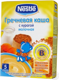 Каша детская Нестле гречневая молочная с курагой 250г Россия