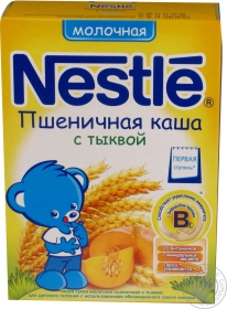 Каша детская Нестле пшеничная молочная с тыквой 250г Россия
