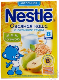 Каша детская Нестле овсяная молочная с грушей 250г Россия
