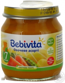Пюре овочеве асорті Bebivita 100г