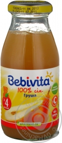 Сік фруктовий Bebivita Груша 200мл