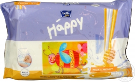 Серветки дитячі Happy А64 Milk-Honey 64шт