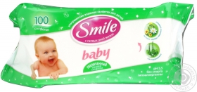 Серветки вологі Smile Baby 100шт