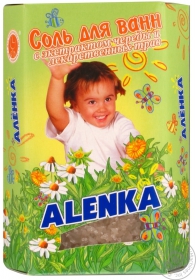 Сіль для ванн дитяча Alenka з екстрактом череди та лікарських трав 500г