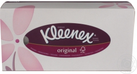 Серветки паперові Kleenex в коробці 70шт
