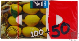 Серветки універсальні Bella №1 лимон 100ш+50ш