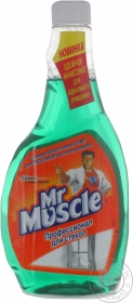 Средство Мистер Мускул для мытья стекол с нашатырным спиртом запаска 500мл Украина