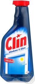 Средство Clin для мытья окон и стекла со спиртом 500мл Венгрия