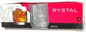 Набір склянок Rystal Uniglass 290мл 3шт