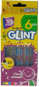Набір ручок гелевих Cool for school Glin сяючі чорнила CF11917 6шт