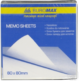 Блок паперу BuroMax білий неклеєний 80*80/300 ВМ2201