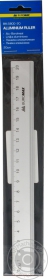 Лінійка алюмінієва BuroMax колір срібло 20см