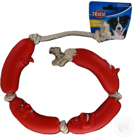 Іграшка для тварин Trixie Сарделі на мотузці 75см