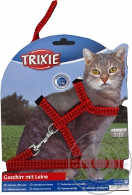Повідок+шлея для котів світовідбиваюча Trixie