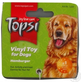 Іграшка для тварин Topsi Гамбургер вініл 1220 8см