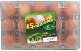 Яйце куряче С1 Десяточка 15шт