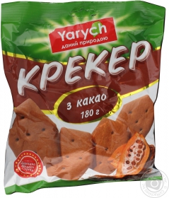 Печиво Крекер з какао Yarych 180г