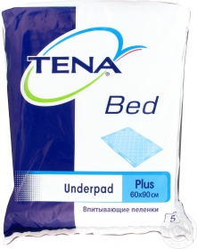 Пелюшки поглинаючі Tena Bed+ 60х90 5шт