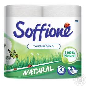 Папір туал Natural біл. Soffione 3шар4шт