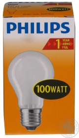 Лампочка Philips матовая А55/Е27 100 Вт