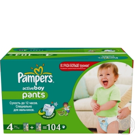 PAMPERS ACTIVE BOY(9-14КГ)МЕГА104