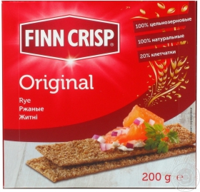 Сухарики житні з цільнозмеленого борошна Finn Crisp 200г