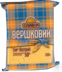 Сир 50% Вершковий Славія м&#39;яка упаковка 220г