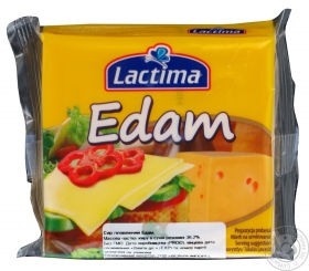 Сир плавлений тост Едам 36,2% Lactima 130г