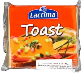 Сир плавлений Тост 36,2% Lactima 130г